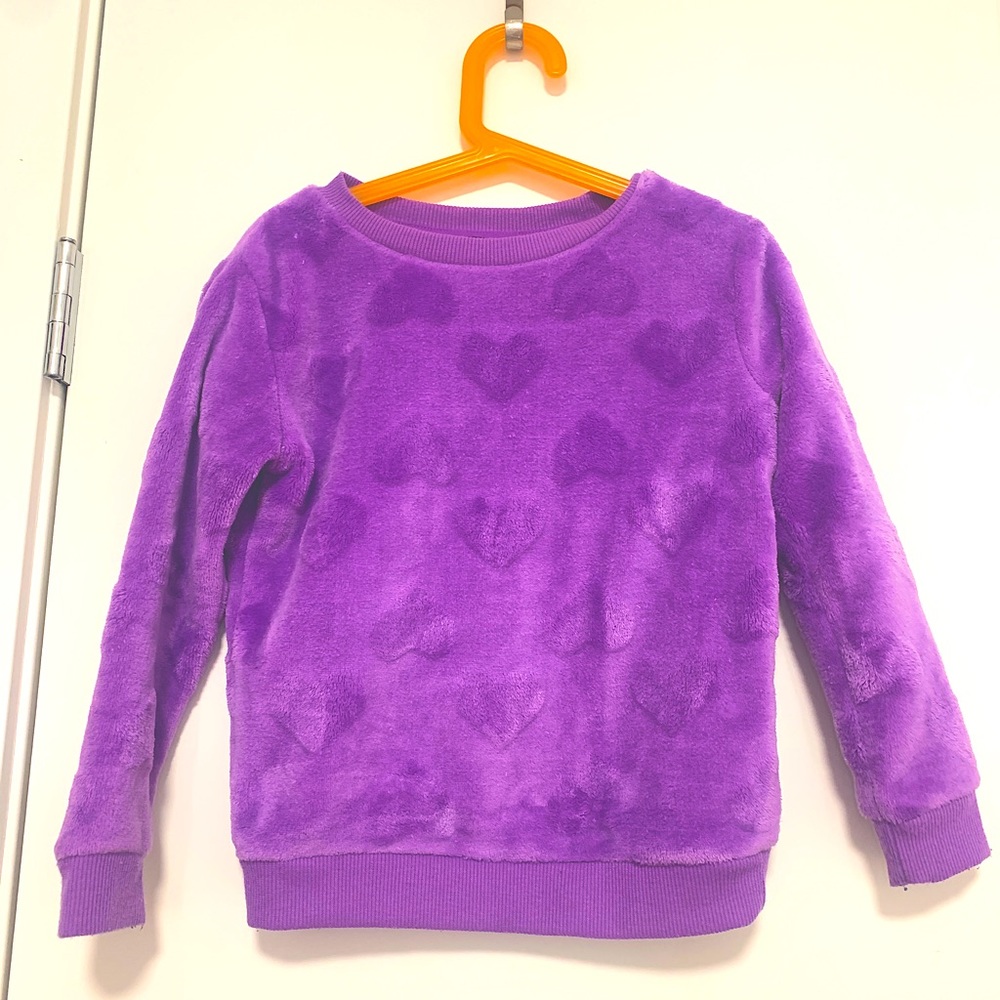 George fluffy purple sweatshirt age 6